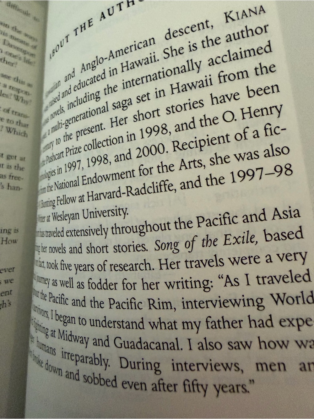 Book Song of the Exile Novel Softcover by Kiana Davenport Hawaii War Statehood - Picture 14 of 14